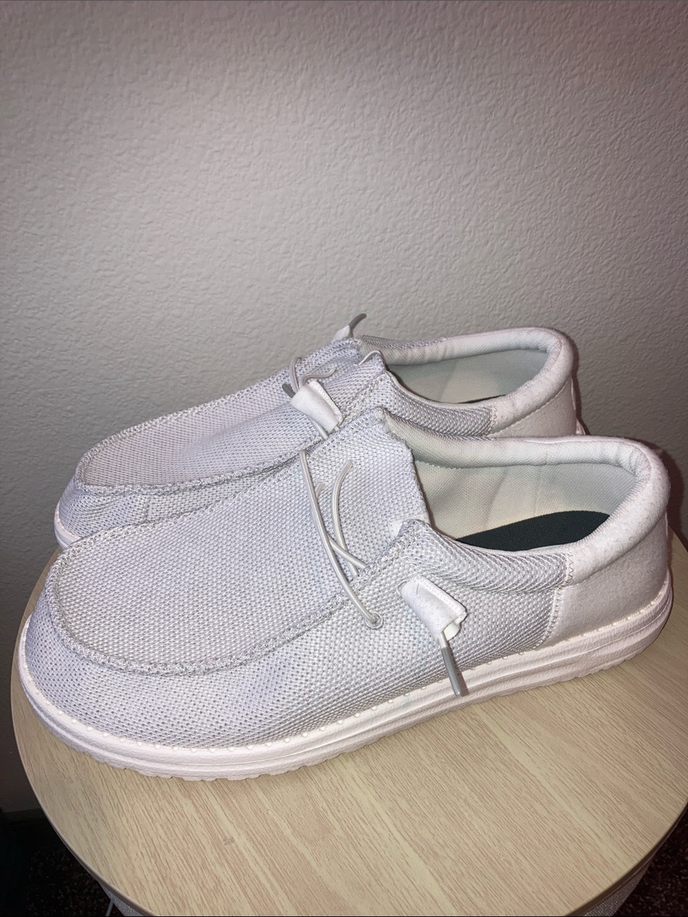 Hey Dude Men's White Slip-On Casual Loafers NWOT